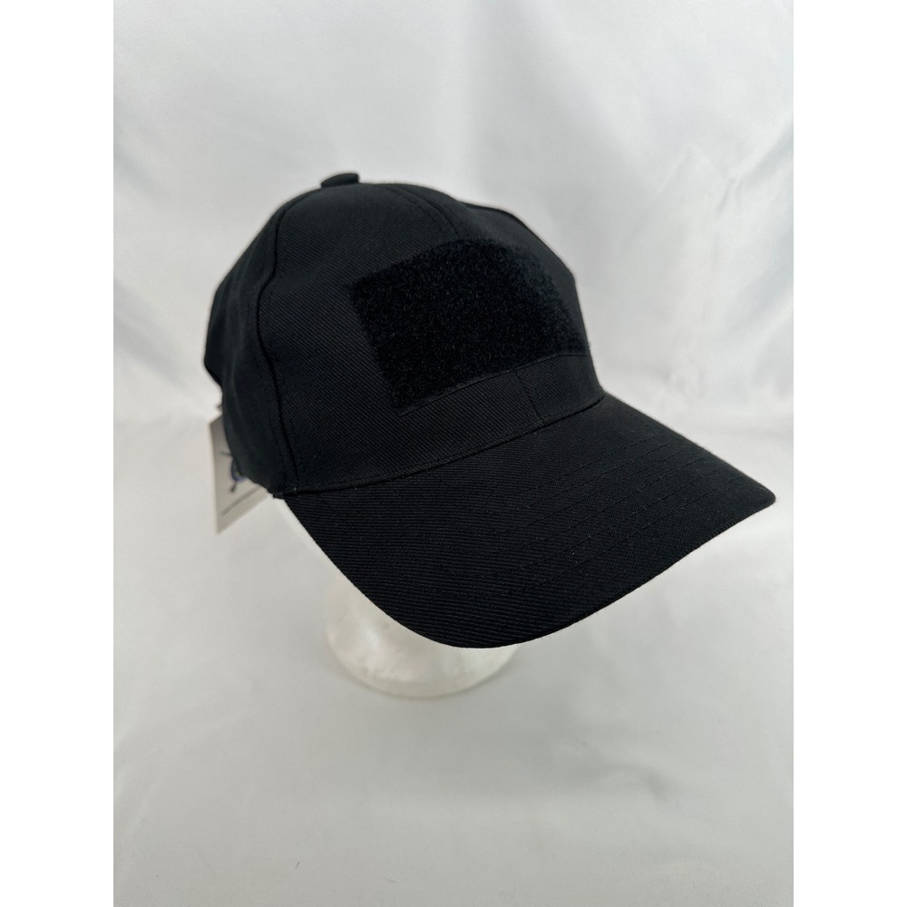 Valley Forge Tactical Operator Hat Mens OSFM Black Patch Panel Hook Loop Cap